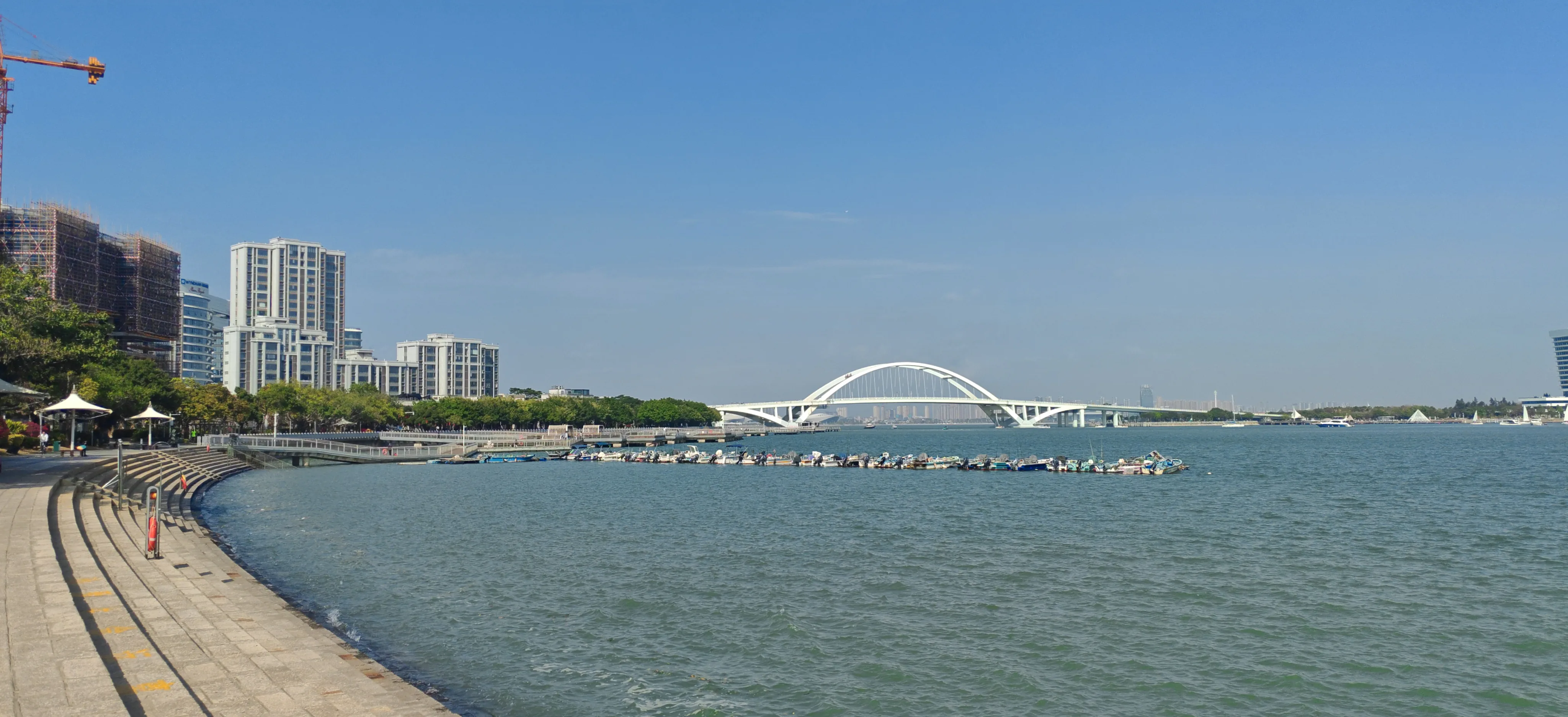 Coastal wetland area during sunset in China